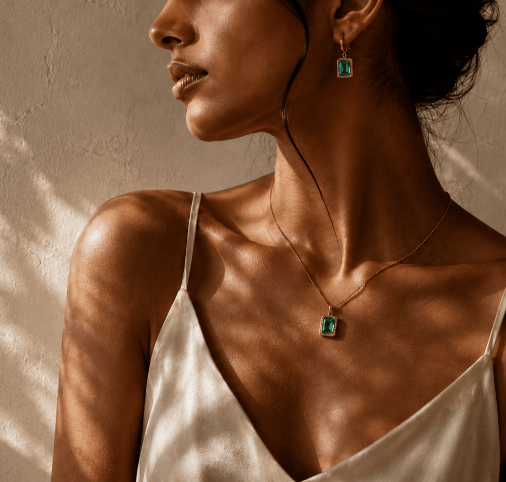The muse wearing Advika imitation jewellery